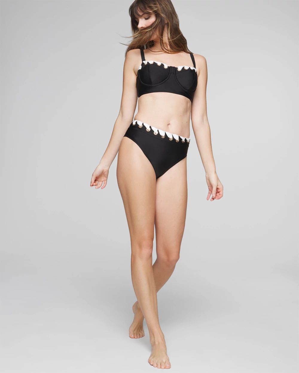 Grommet Lace-Up Bottom | White House Black Market